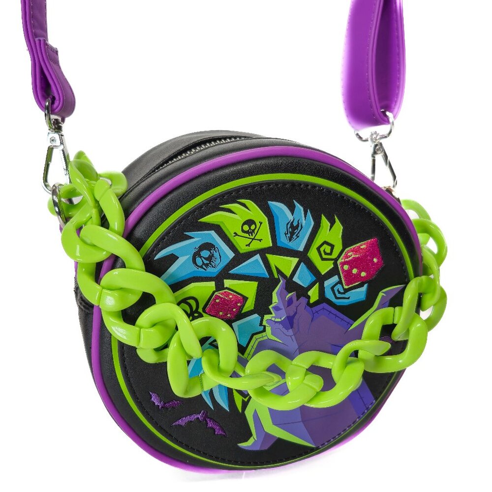 DISNEY x Loungefly Oogie Boogie Black Purple Crossbody Shoulder Handbag